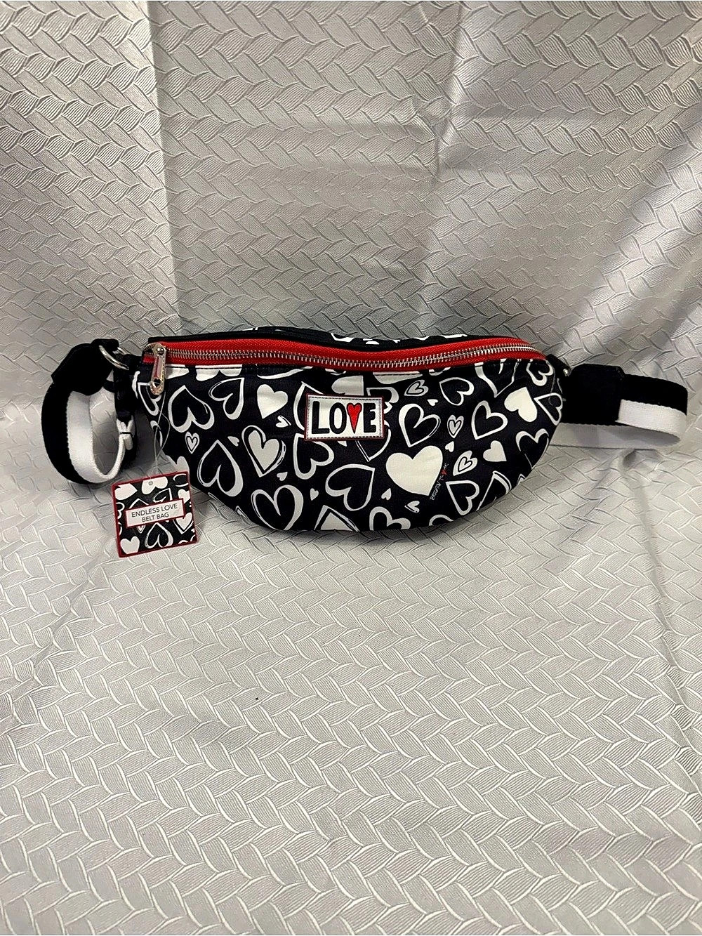Brighton Endless Love Belt Bag Black & White NWT